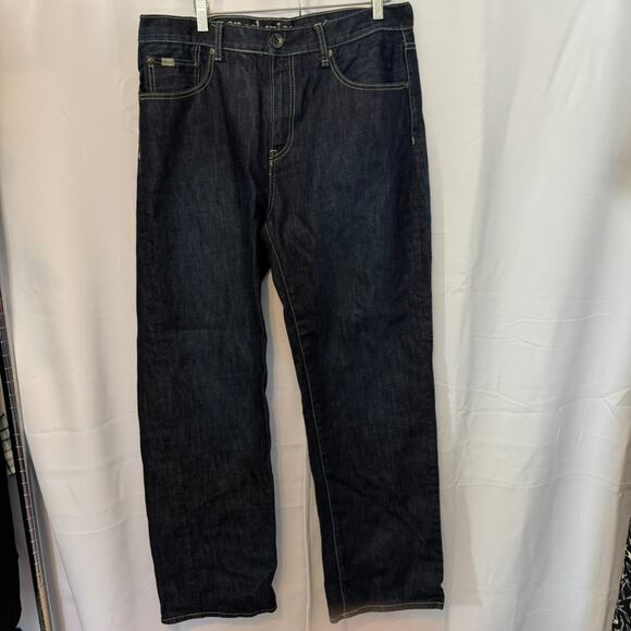 Live Mechanics Vintage Y2K Jeans Men's 36 Baggy Fit Embroidered Denim - Picture 2 of 10